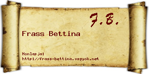 Frass Bettina névjegykártya